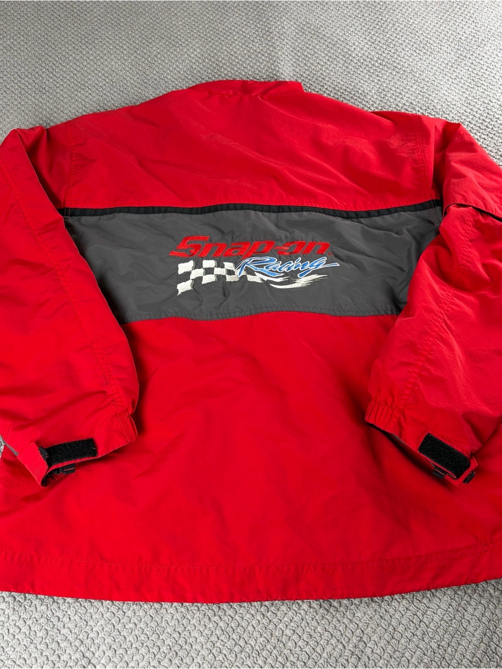 Snap-on Racing Red and Gray Windbreaker Jacket for Men *Read